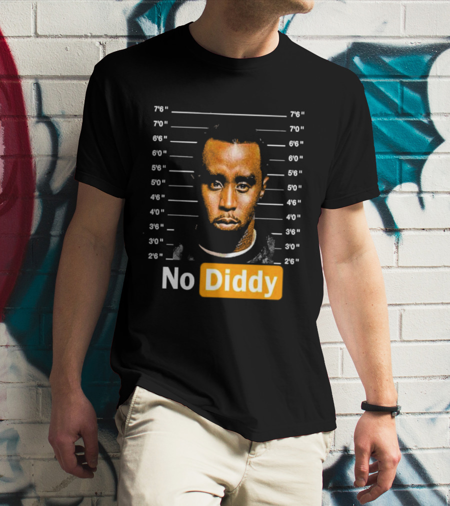 No Diddy Sean P Diddy Combs Mugshot Height Lines T-Shirt