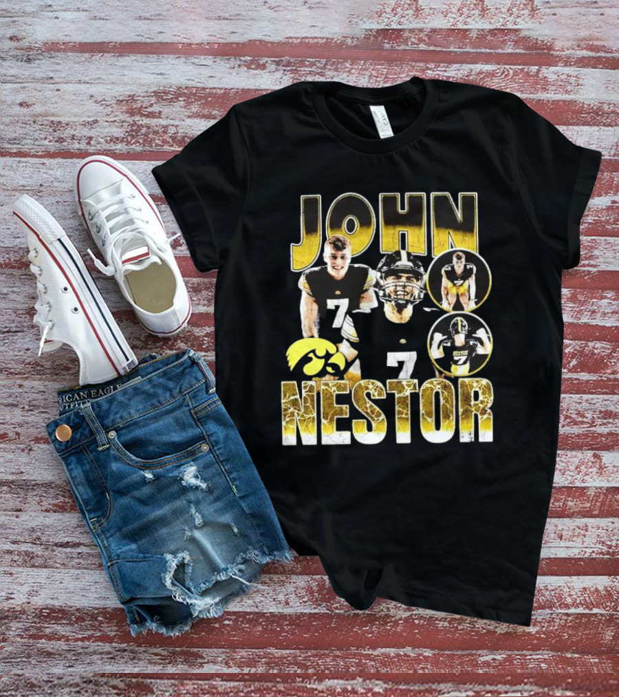 John Nestor Number 7 Iowa Hawkeyes T-Shirt