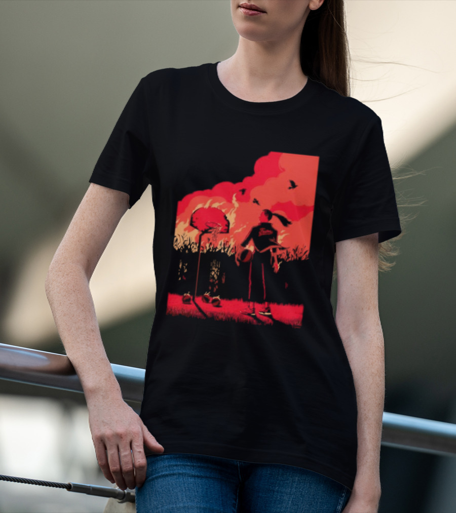 ROTY Caitlin Clark Indiana Fever Cartoon Basketball Scene T-Shirt