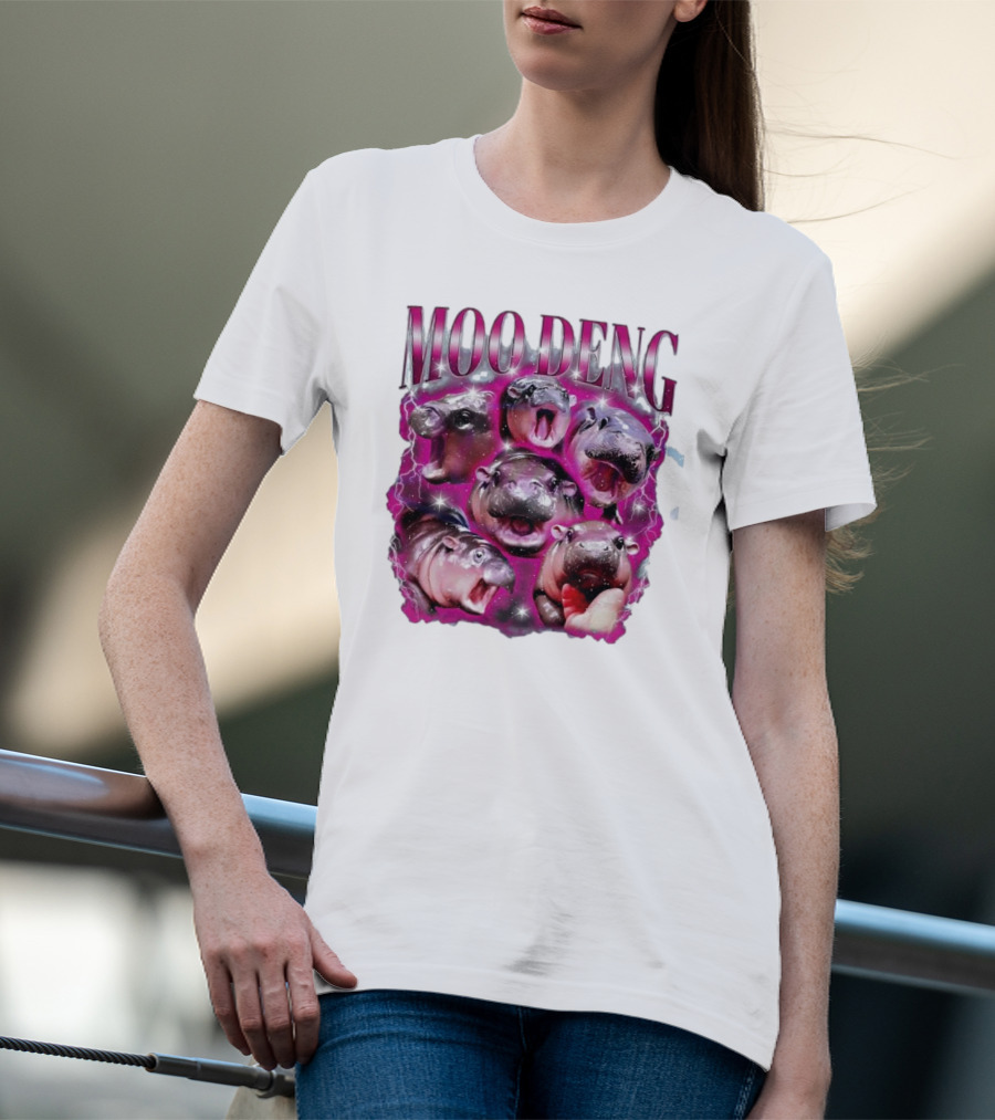 Moo Deng Hippo Humor Sublimation T-Shirt