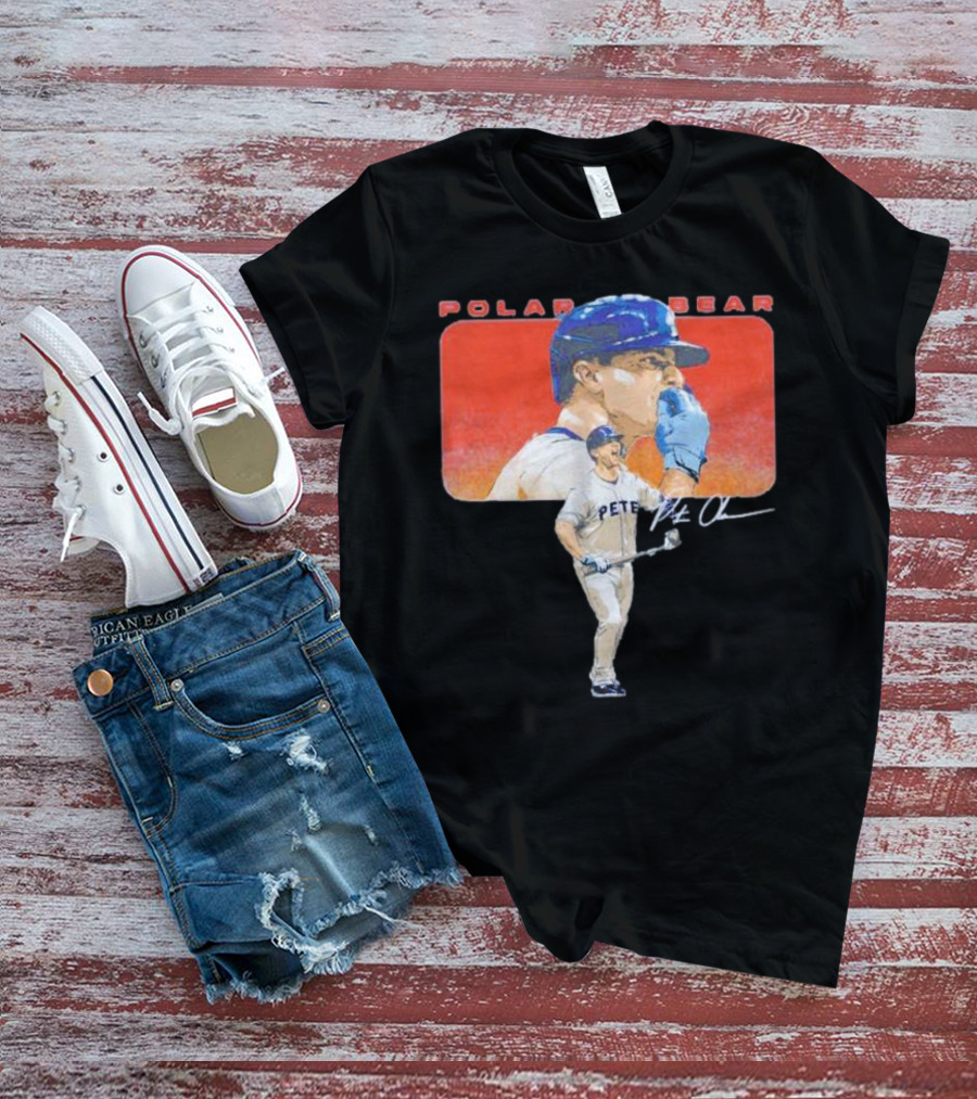 Polar Bear Pete Alonso Chef Kiss New York Mets Signature T-Shirt