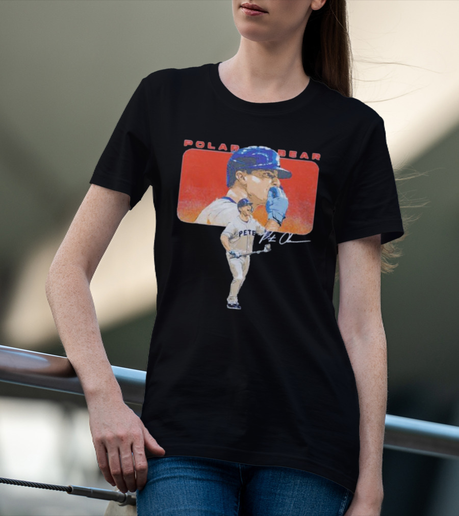 Polar Bear Pete Alonso Chef Kiss New York Mets Signature T-Shirt