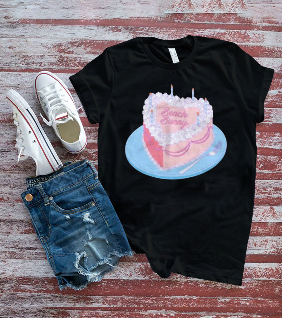 Beach Bunny Cake Design Candles T-Shirt