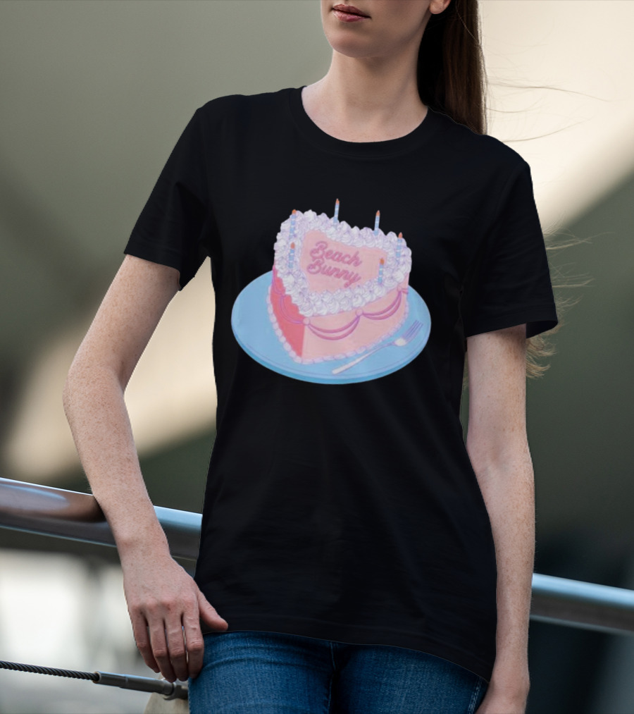 Beach Bunny Cake Design Candles T-Shirt