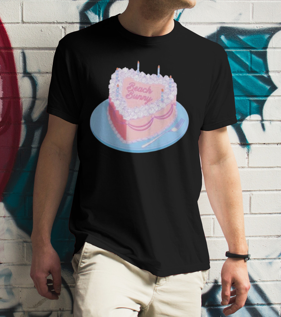 Beach Bunny Cake Design Candles T-Shirt