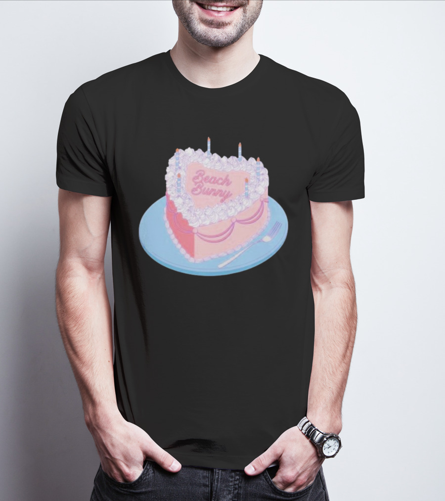 Beach Bunny Cake Design Candles T-Shirt