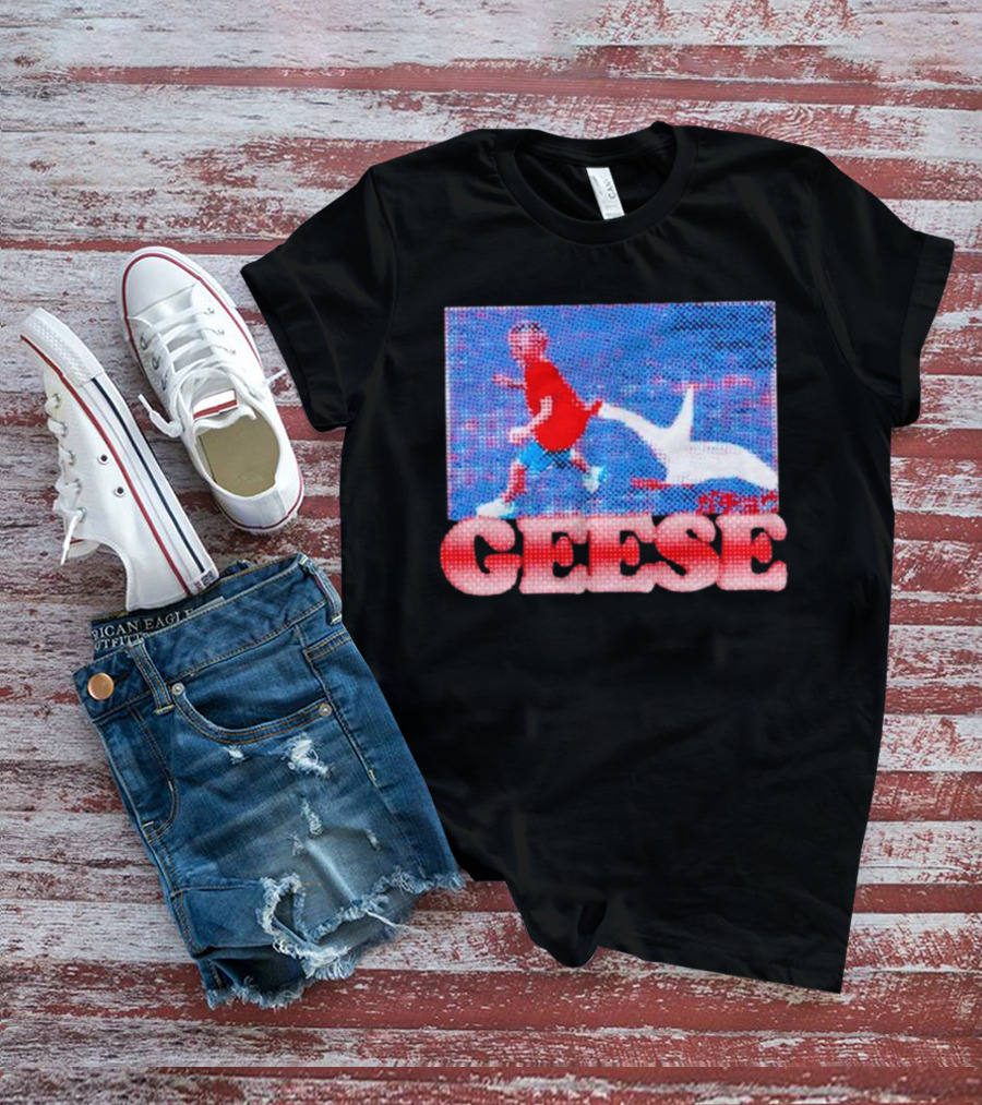 Geese Goose Bite Kid Running Encounter T-Shirt