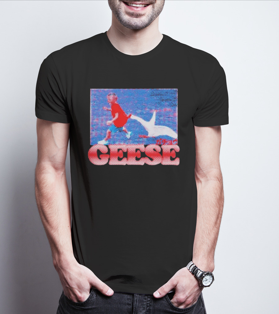 Geese Goose Bite Kid Running Encounter T-Shirt