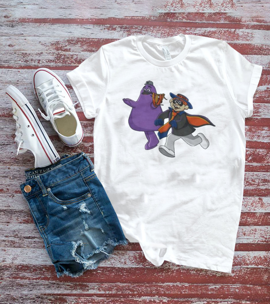 New York Mets Rob The Bank Mascot Heist With Running Characters T-Shirt