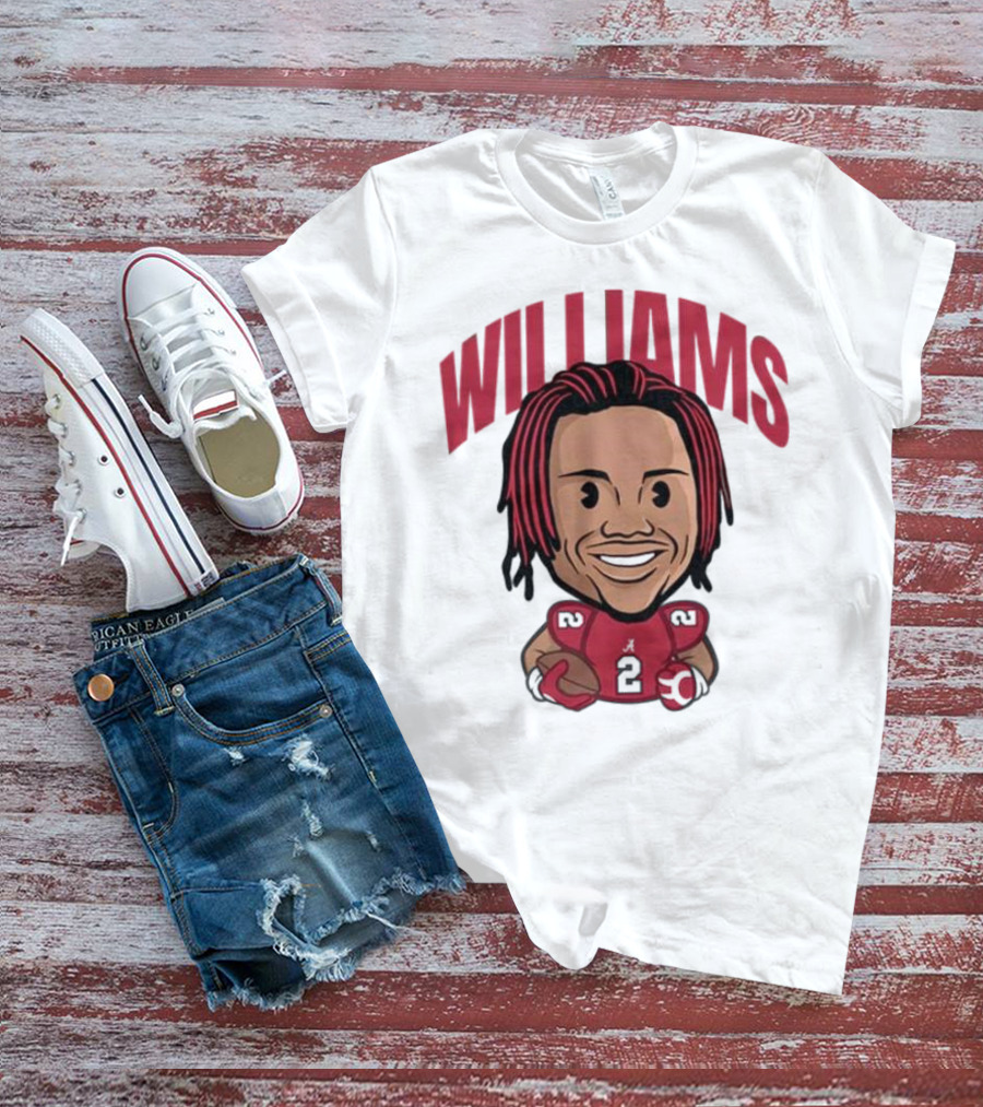 Williams Alabama Crimson Tide Caricature Football Player T-Shirt