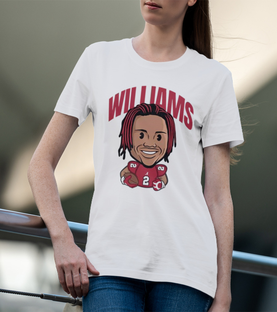 Williams Alabama Crimson Tide Caricature Football Player T-Shirt