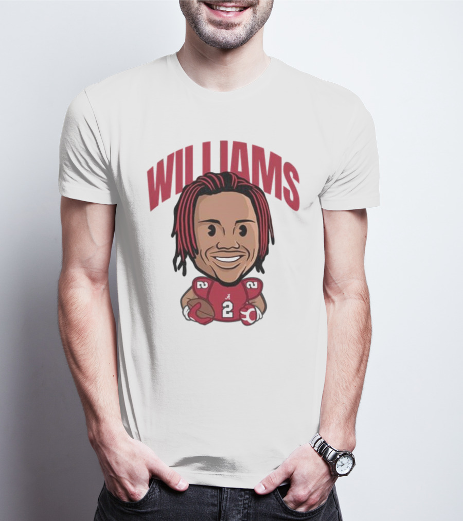 Williams Alabama Crimson Tide Caricature Football Player T-Shirt