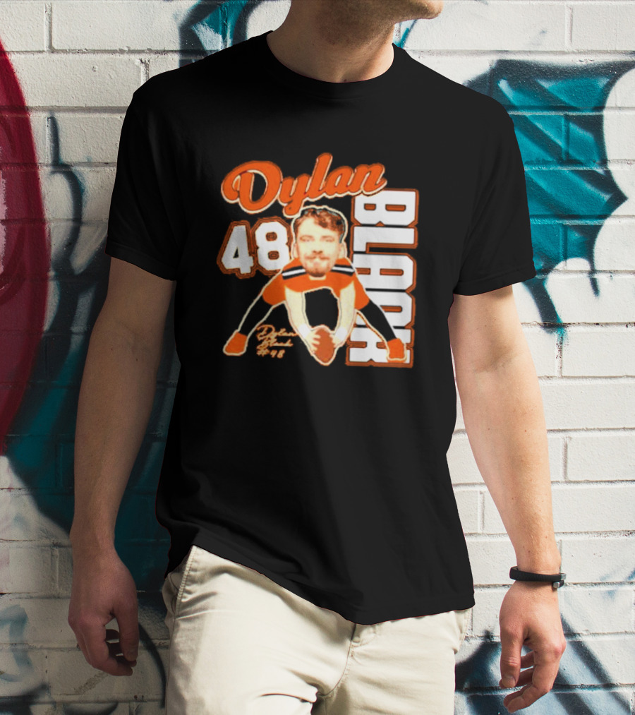 Dylan Black 48 Oregon State Beavers Football Player Face Cartoon T-Shirt