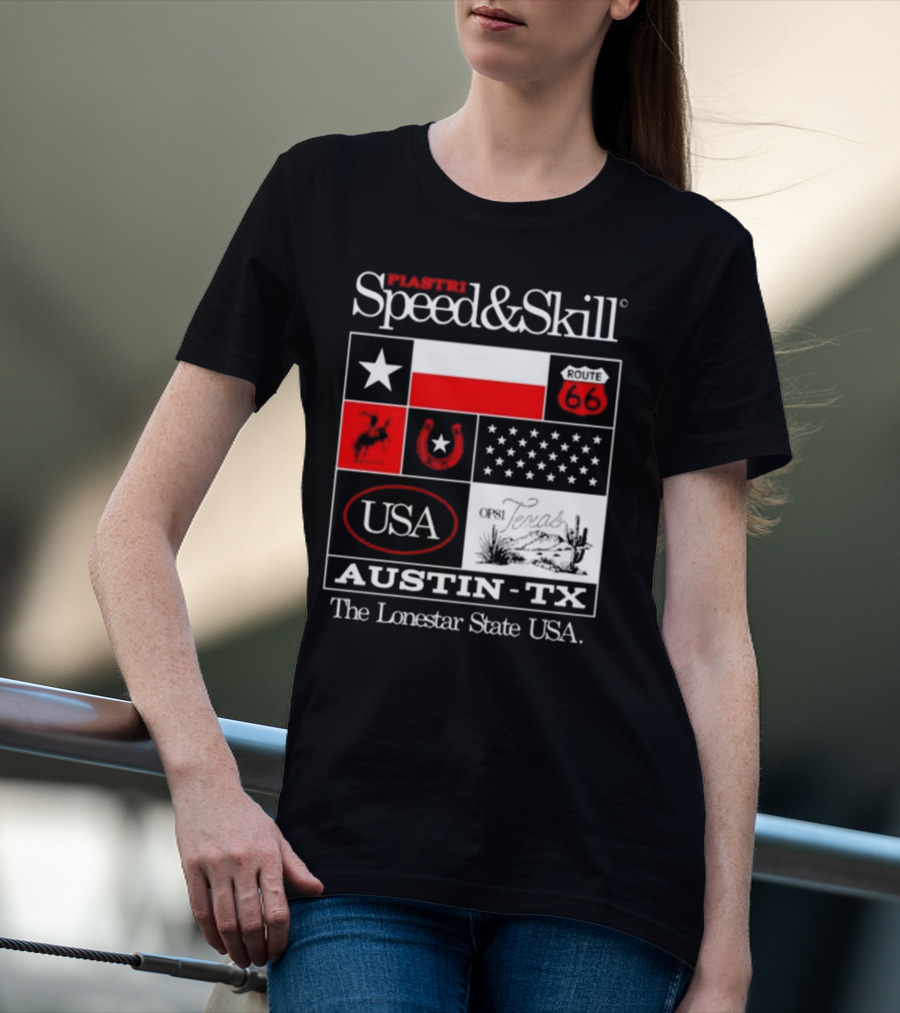 Piastri Speed And Skill Route 66 Austin TX The Lonestar State USA T-Shirt