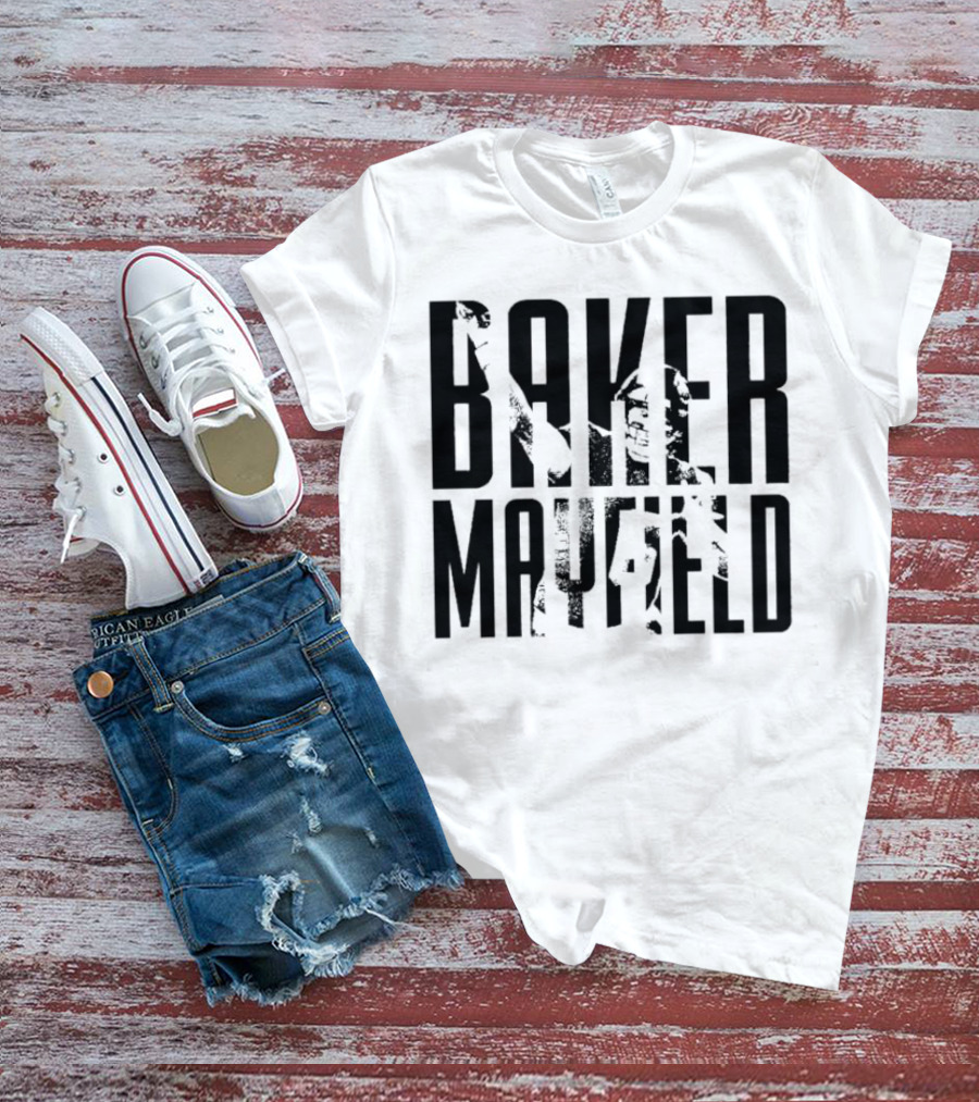 Baker Mayfield Tampa Bay Buccaneers Black And White Overlay T-Shirt