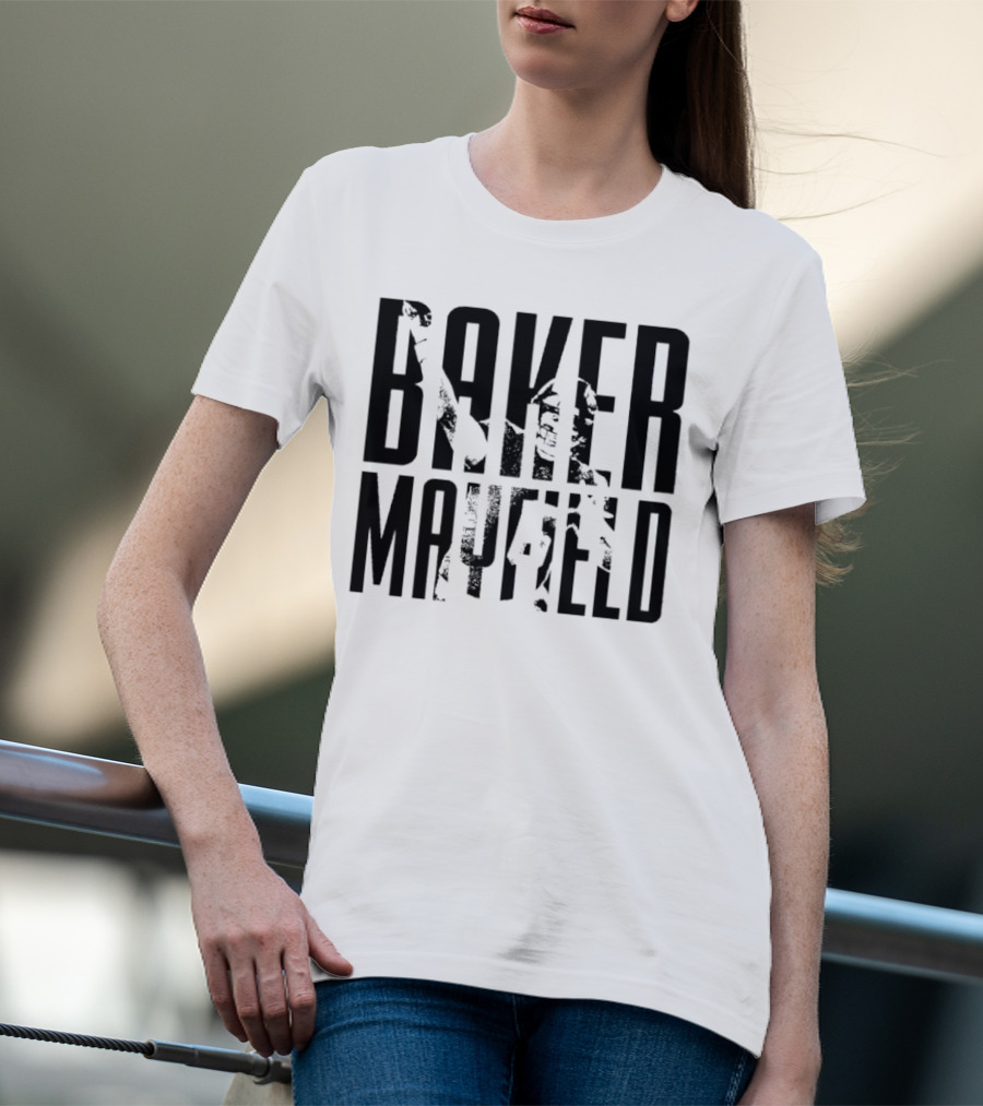 Baker Mayfield Tampa Bay Buccaneers Black And White Overlay T-Shirt
