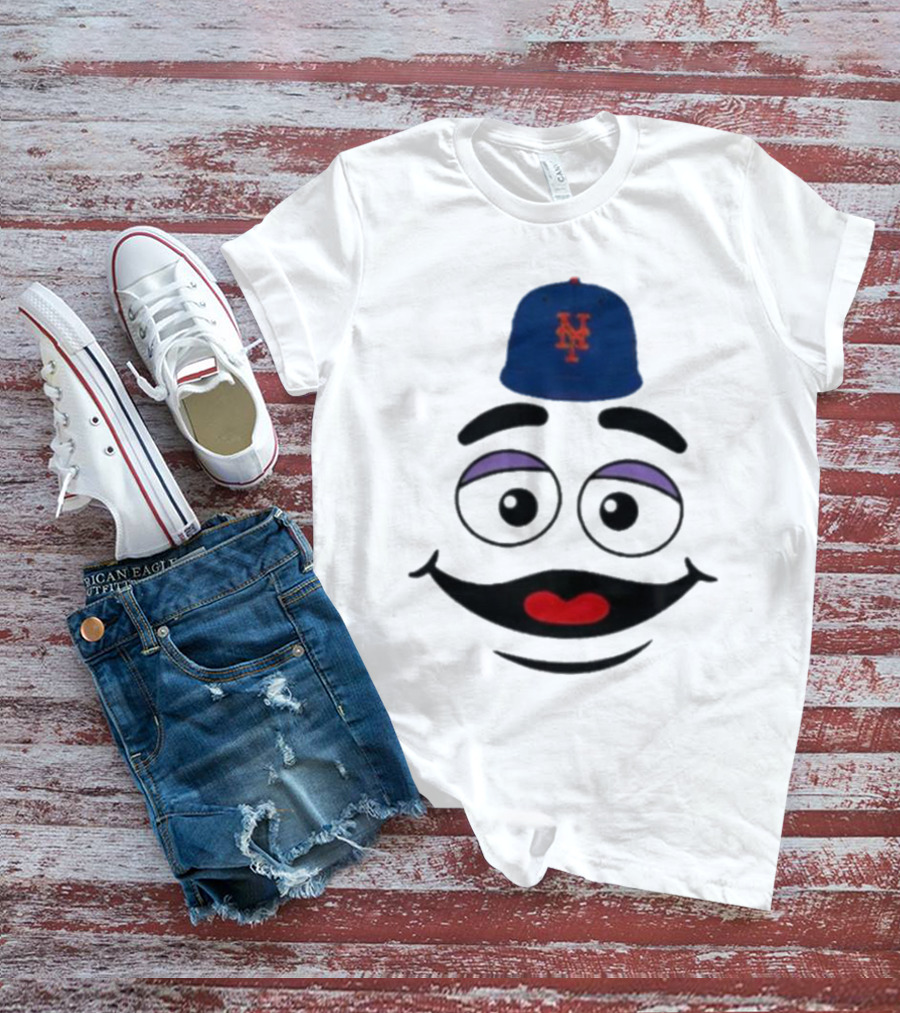 New York Mets Grimace Face Smile Victory Gameday Baseball Cap T-Shirt