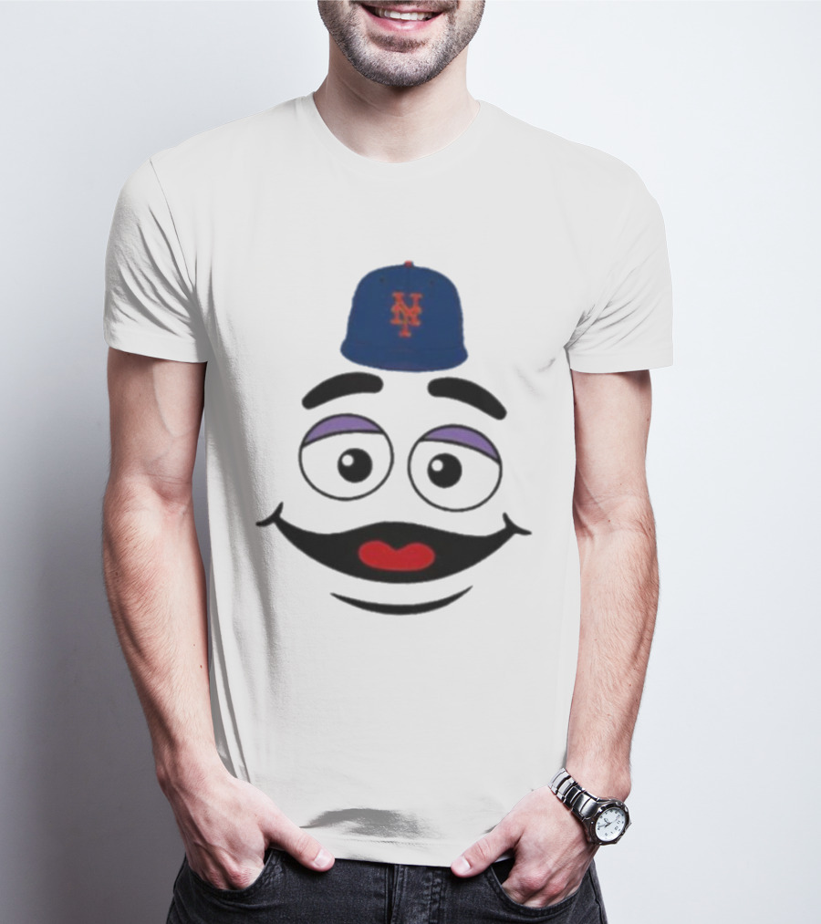 New York Mets Grimace Face Smile Victory Gameday Baseball Cap T-Shirt