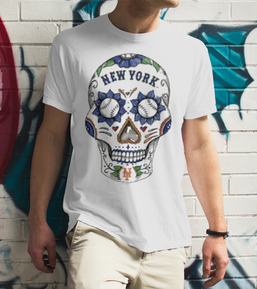 New York Mets Sugar Skull MLB T-Shirt