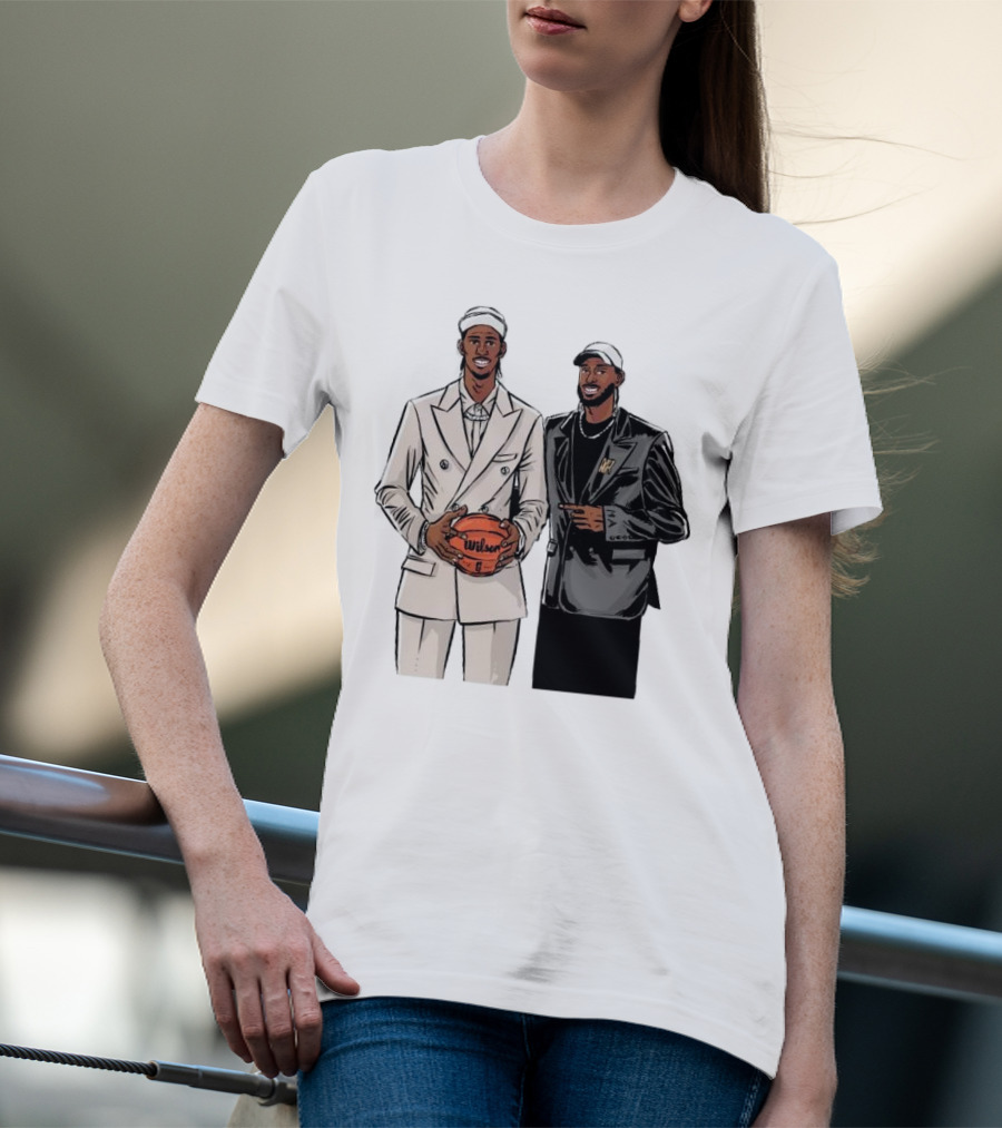 Alex And Olivier Sarr Brothers OKC Thunders Cartoon Wilson Basketball T-Shirt