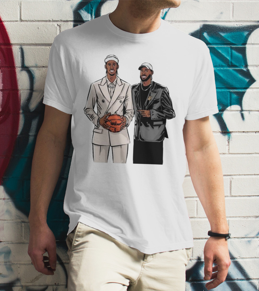 Alex And Olivier Sarr Brothers OKC Thunders Cartoon Wilson Basketball T-Shirt