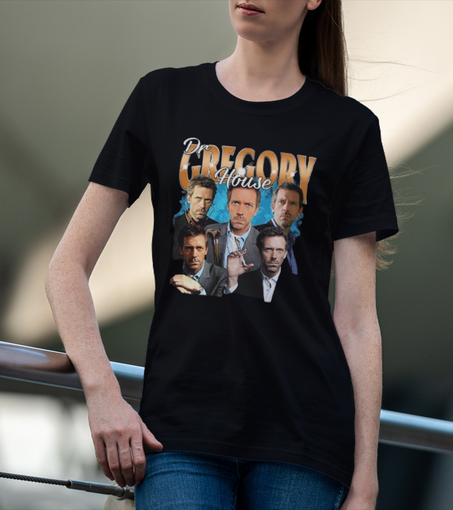 Dr Gregory House Hugh Laurie Collage T-Shirt