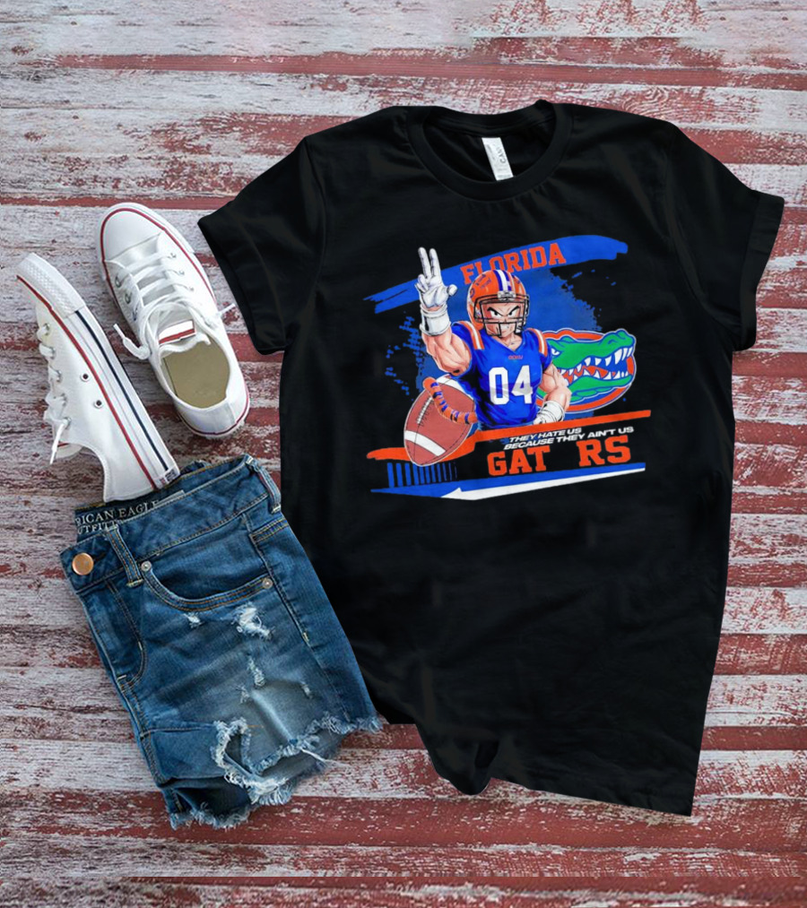 Florida Gators Goku 04 Football They Hate Us Because They Ain't Us T-Shirt