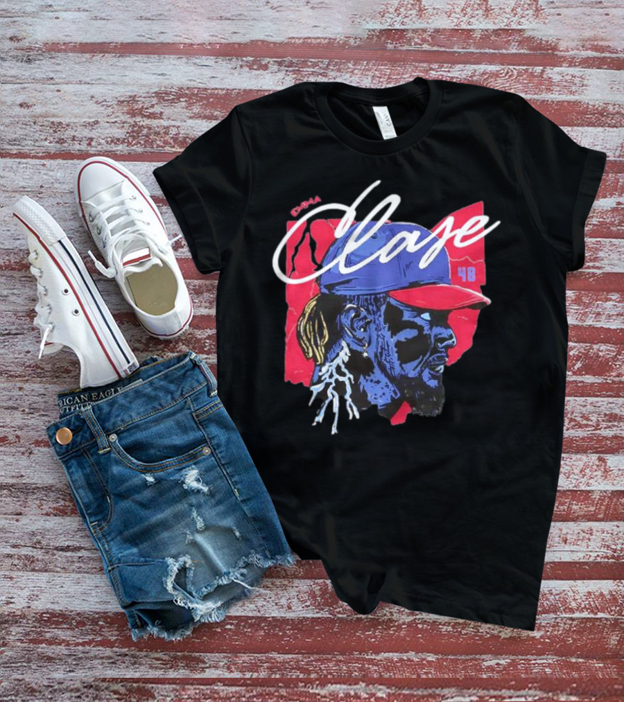Emmanuel Clase Cleveland Guardians 48 Lightning Signature T-Shirt