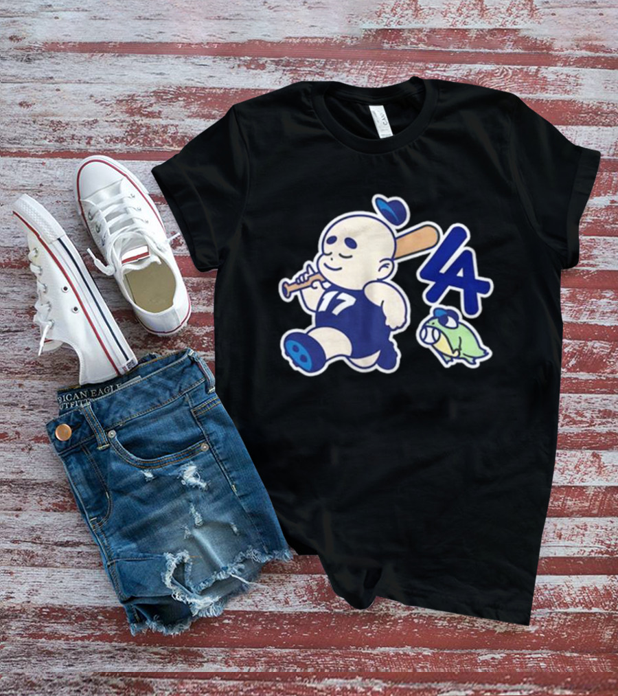 Chunky LA Baseball Baby 17 Fleece Strolling Bat Boy And Turtle T-Shirt