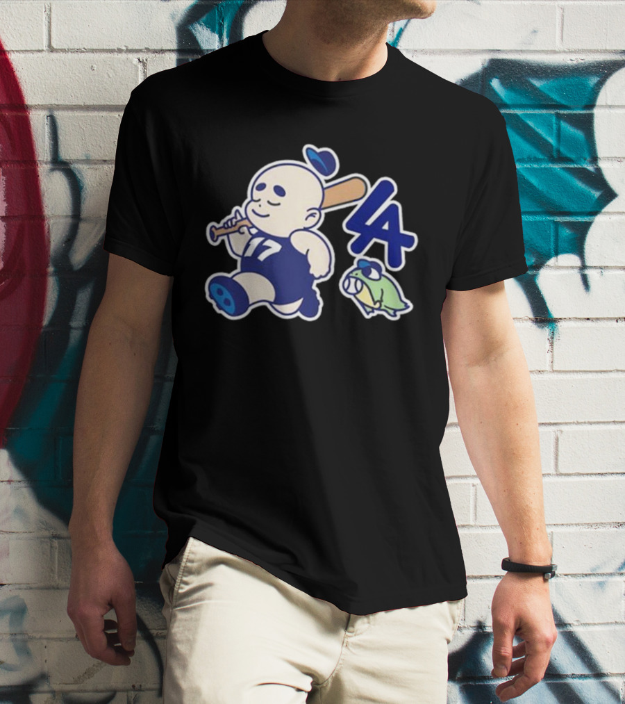Chunky LA Baseball Baby 17 Fleece Strolling Bat Boy And Turtle T-Shirt