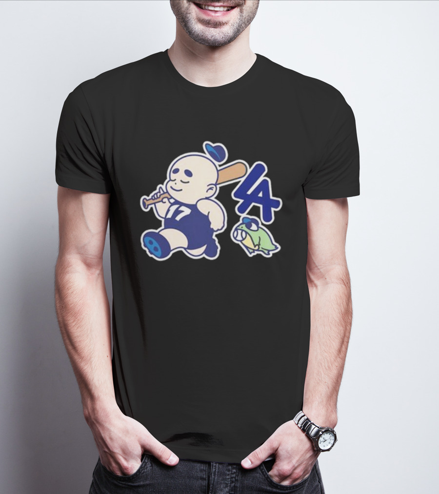 Chunky LA Baseball Baby 17 Fleece Strolling Bat Boy And Turtle T-Shirt