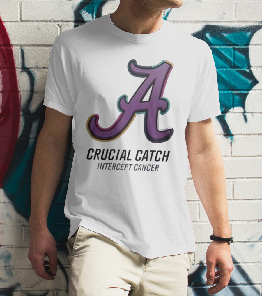Alabama Crimson Tide Crucial Catch Intercept Cancer T-Shirt