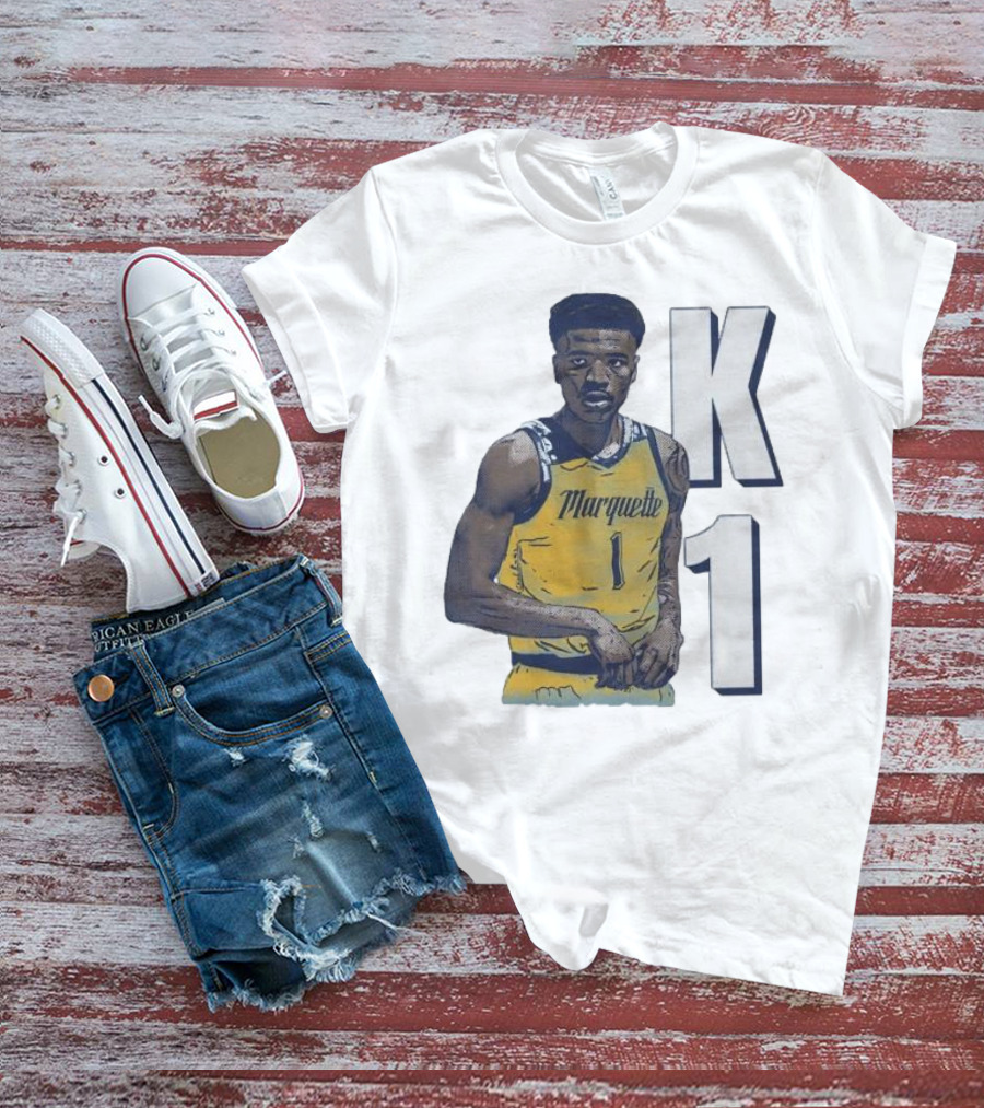 K1 Kameron Jones Marquette Golden Eagles Basketball Cartoon Player T-Shirt