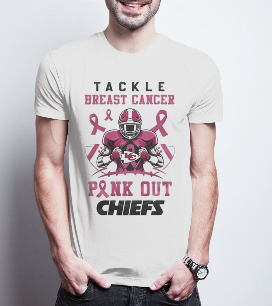 Kansas City Chiefs Tackle Breast Cancer Pink Out Chiefs T-Shirt
