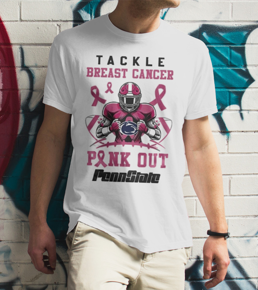 Tackle Breast Cancer Pink Out Penn State Nittany Lions T-Shirt
