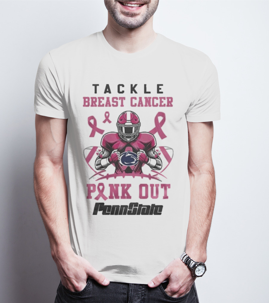 Tackle Breast Cancer Pink Out Penn State Nittany Lions T-Shirt