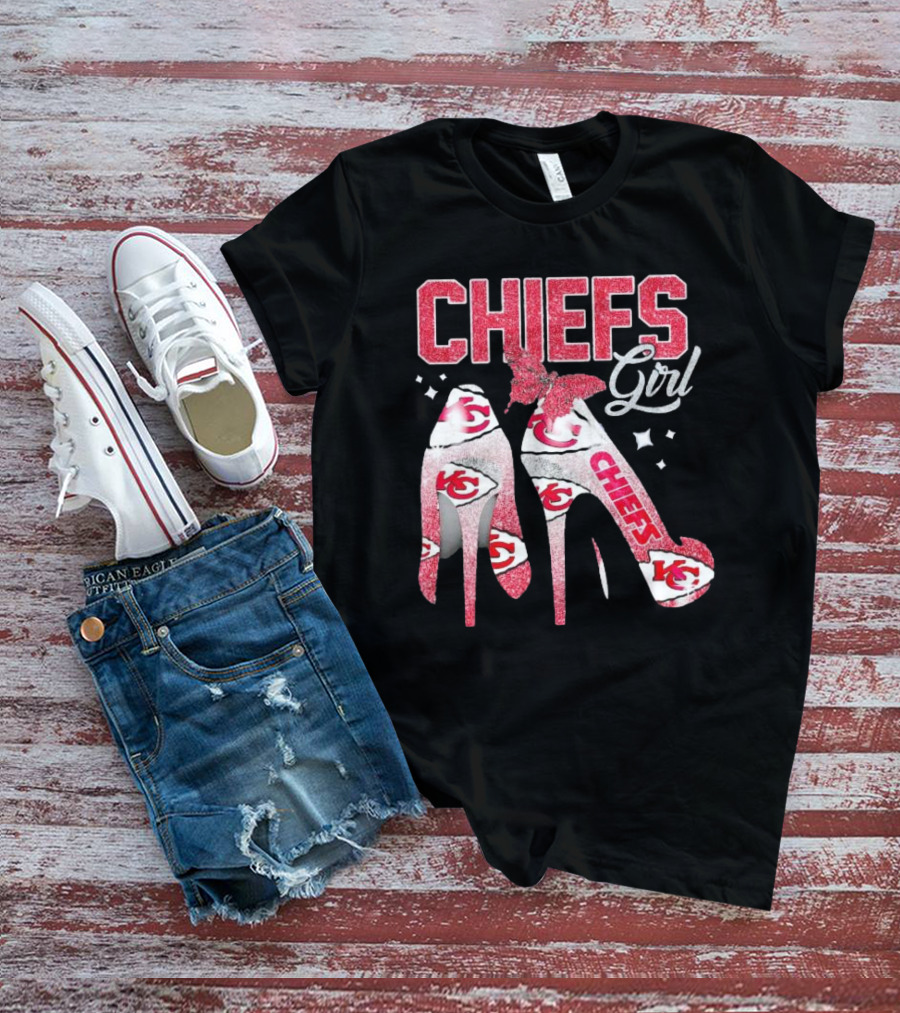 CHIEFS Girl Kansas City High Heels T-Shirt
