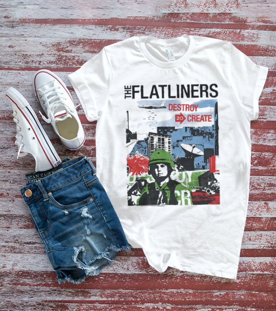The Flatliners Destroy 20 Create Album Cover Soldier And Cityscape T-Shirt