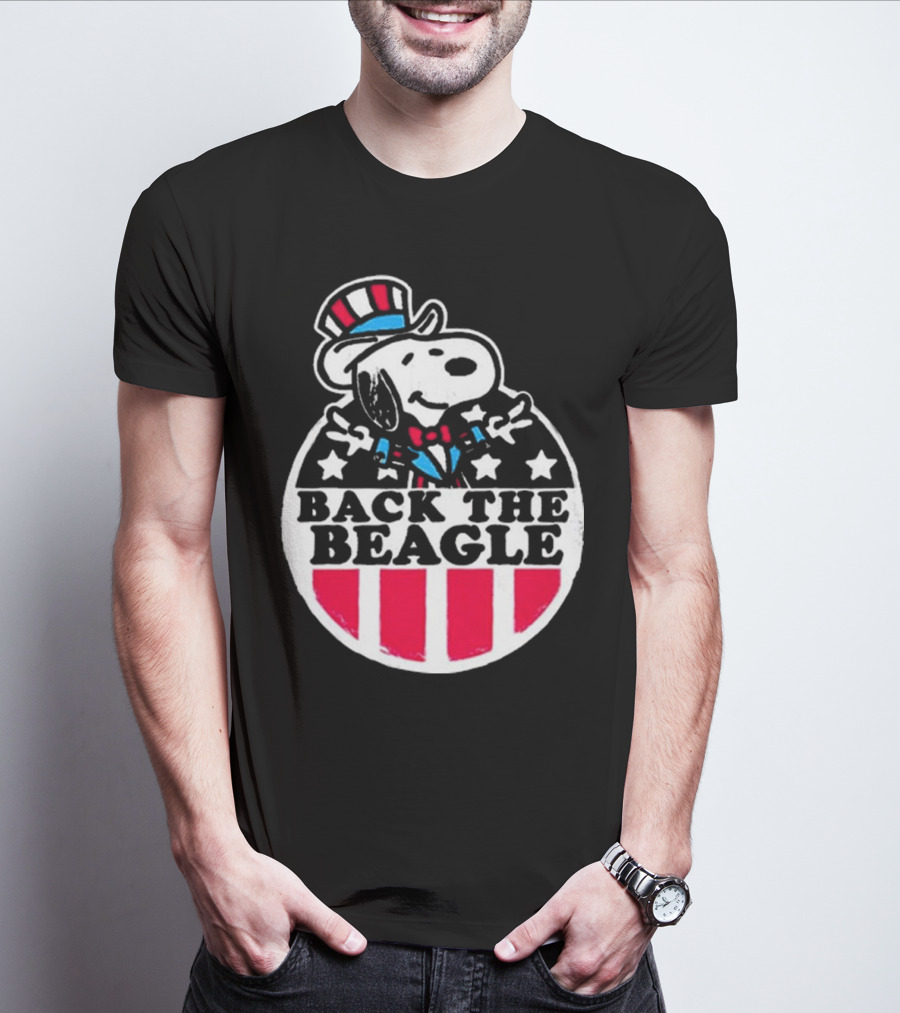Snoopy Peanuts Back The Beagle Patriotic Uncle Sam T-Shirt