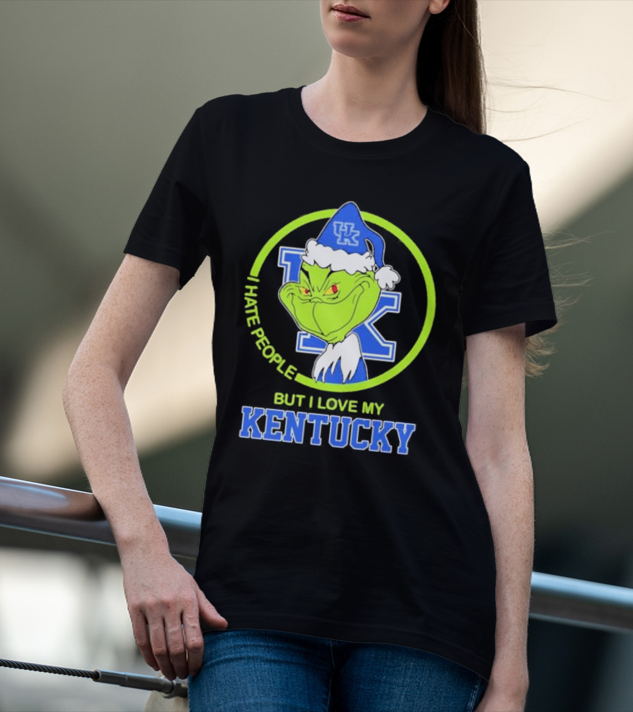 Kentucky Wildcats Grinch I Hate People But I Love My Kentucky T-Shirt