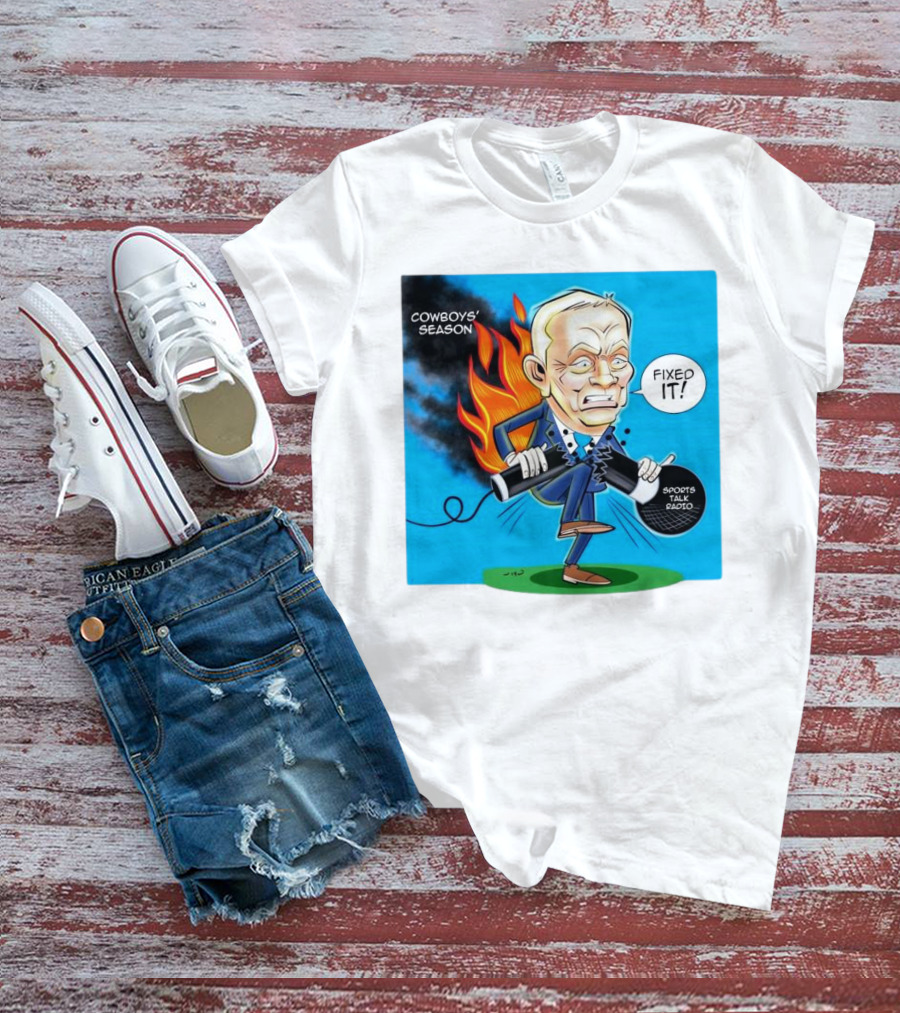 COWBOYS' SEASON FIXED IT SPORTS TALK RADIO CARTOON T-Shirt