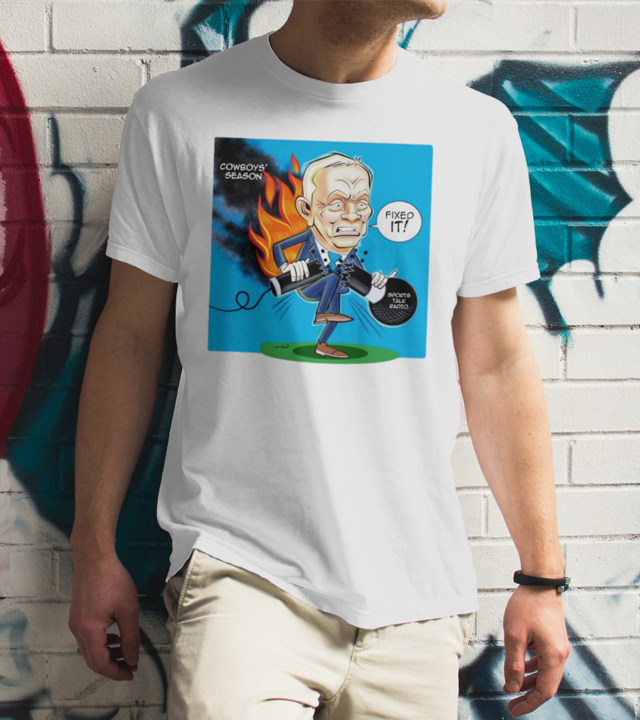 COWBOYS' SEASON FIXED IT SPORTS TALK RADIO CARTOON T-Shirt