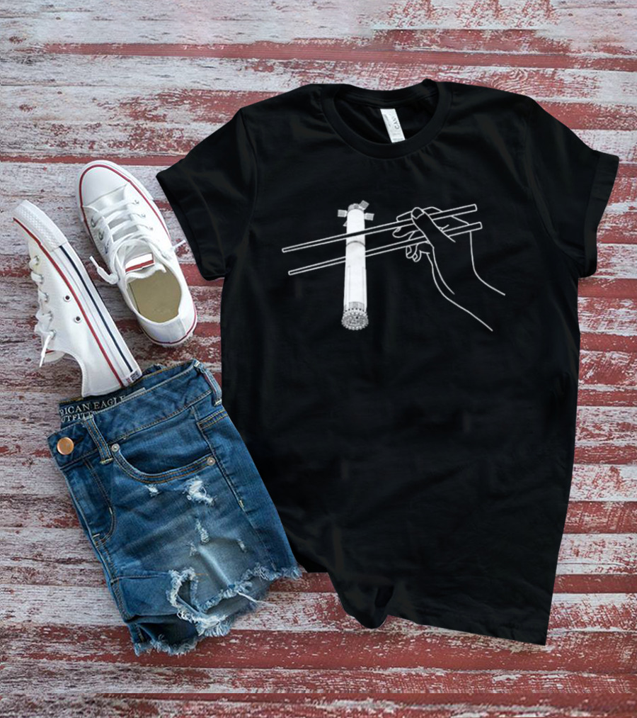 SpaceX Super Heavy Starship Booster 12 Held By Chopsticks T-Shirt