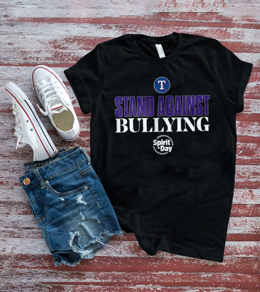 Stand Against Bullying Spirit Day Texas Rangers T T-Shirt