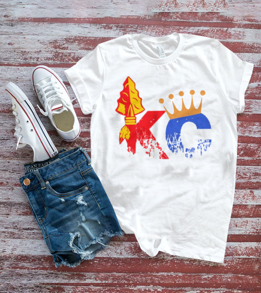 Kansas City Chiefs Arrowhead And Royals Crown KC Combo T-Shirt