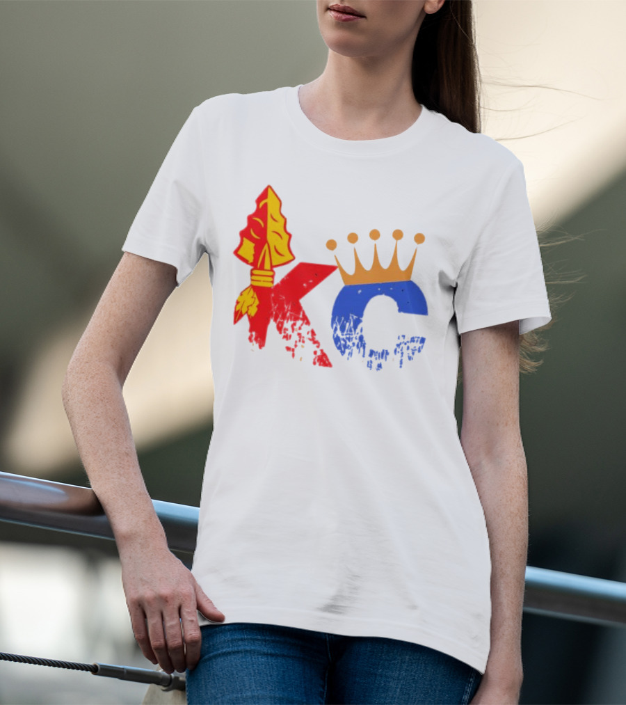 Kansas City Chiefs Arrowhead And Royals Crown KC Combo T-Shirt