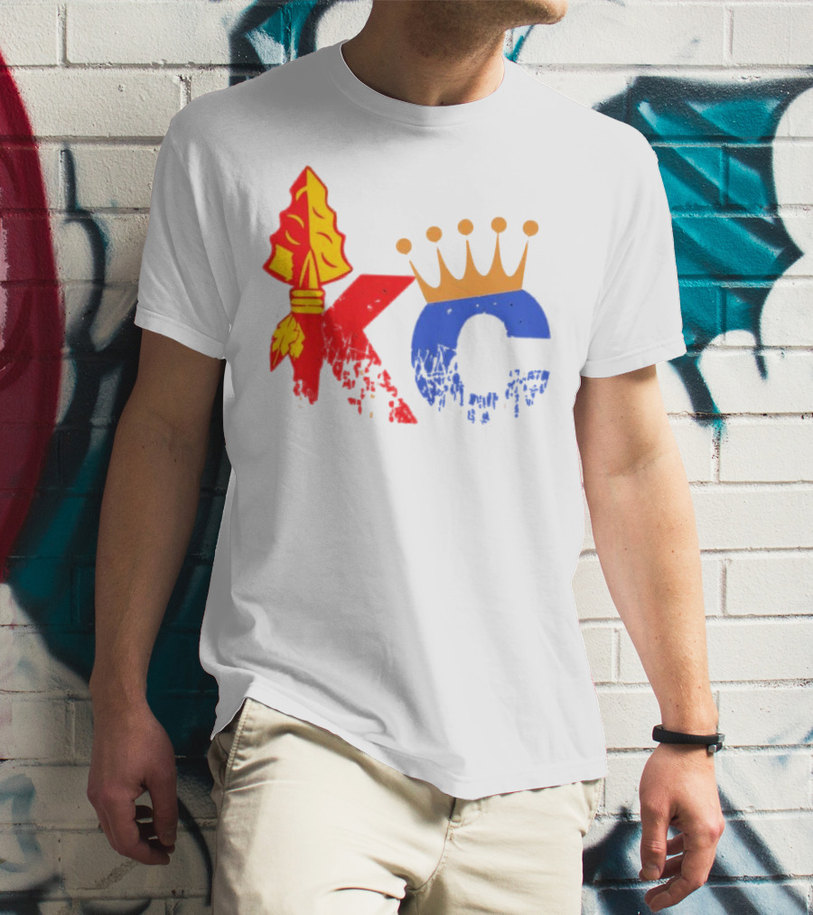 Kansas City Chiefs Arrowhead And Royals Crown KC Combo T-Shirt