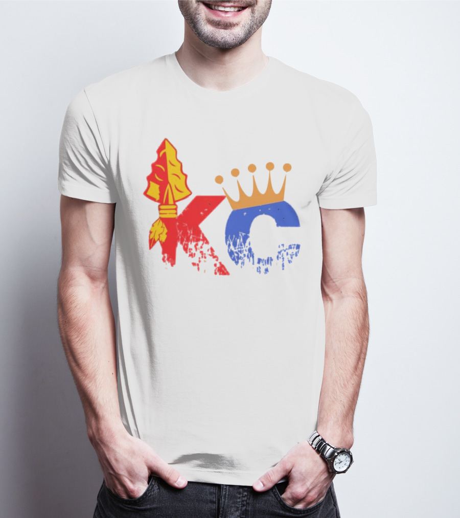 Kansas City Chiefs Arrowhead And Royals Crown KC Combo T-Shirt