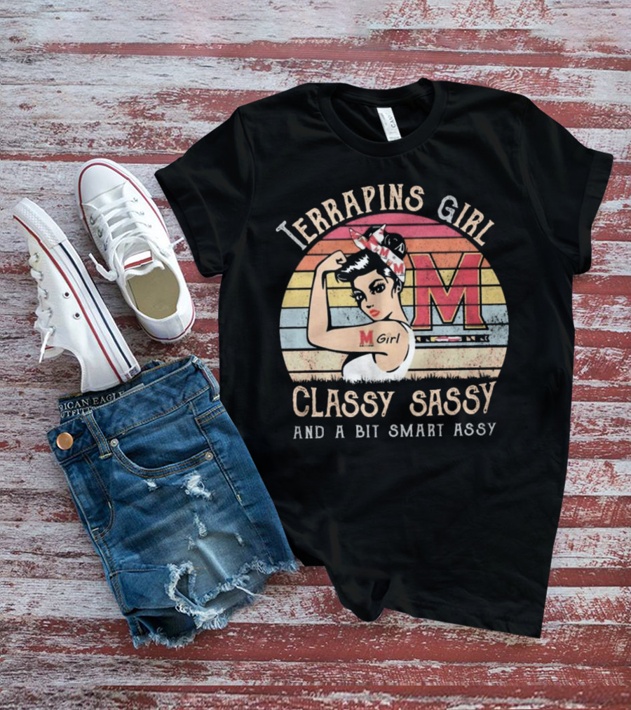 Terrapins Girl Classy Sassy And A Bit Smart Assy Vintage M Girl T-Shirt