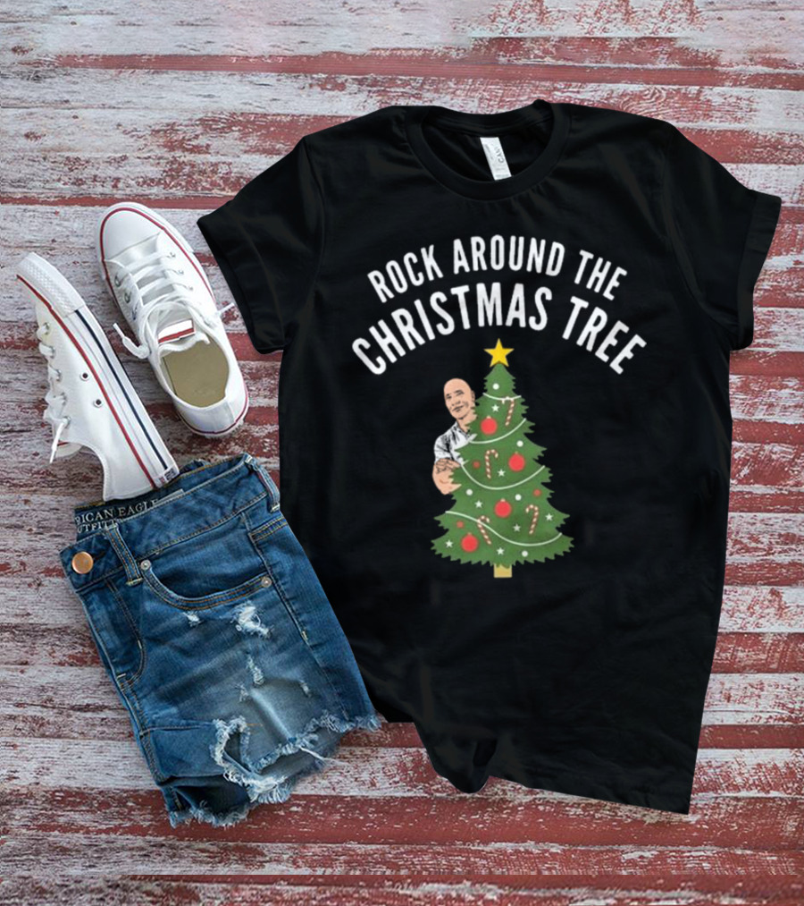 Rock Around The Christmas Tree Merry Christmas T-Shirt